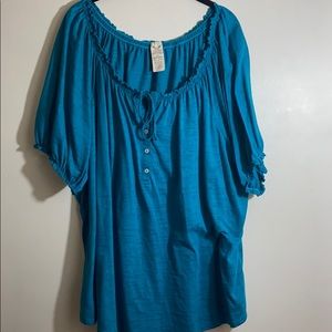 4X Faded Glory Teal Top